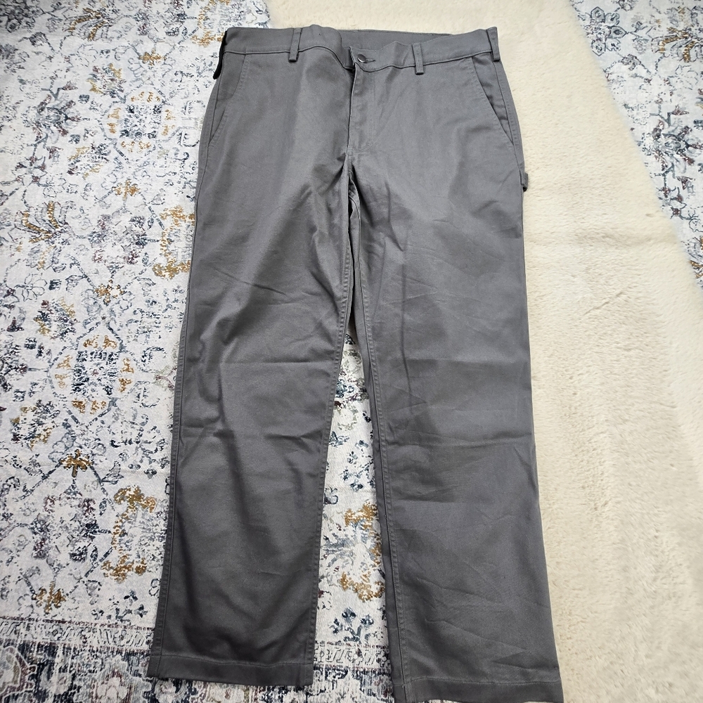 Duluth Trading Co Men's 40 Grit Flex Twill Slim Fit Carpenter Pants Gray 40x30